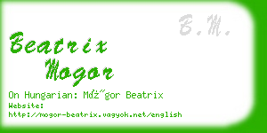 beatrix mogor business card